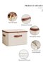 DUNISO 3pcs Foldable Closet Storage Organizer with lid,Wardrobe Clothes Organizer For Clothing - 3