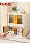 UNUNS Folding Storage Bins With Lids,2 Packs 2.7L Plastic Storage Bins For Closet Organizers And