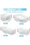 Mitoy 10 PCS Jewelry Clear Drawer Organizers Bins, 4-Size Stackable Makeup Drawer Organizer Trays - 2
