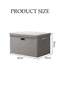 DUNISO 2Pcs Cloth Storage Box with lid,Foldable Wardrobe Clothes Organizer,Stackable Storage - 2