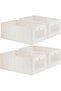 DUNISO 4 Pcs Wardrobe Clothes Organizer,Closet Organizers and Storage with Clear Window，Foldable
