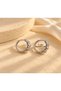 XUPING SILVER-COLORED ZIRCON EARRINGS WITH CURVED HOOKS ACR9650 - 2