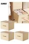 DUNISO Set of 3 Home Collapsible Fabric Storage Cubes， Foldable Organizer with Handles，Storage Bins