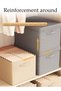 DUNISO 2Pcs Cloth Storage Box with lid,Foldable Wardrobe Clothes Organizer,Stackable Storage - 5