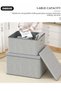 DUNISO 2 PCS Wardrobe Clothes Organizer, Foldable Drawer Closet Organizers with Mesh Window and - 4