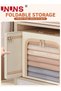 UNUNS Foldable Clothes Box,Oxford Fabric Closet Organizer Bag Set With Carry Handles And Clear - 5