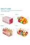 Home Care 6 Pack Clear Plastic Storage Bins, Pantry Organizer Containers with Handle for - 5