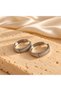 XUPING SILVER-COLORED TEXTURED HOOP EARRINGS WITH ZIRCON STONES ACR9642 - 3