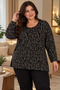 Stretch Fabric Viscose Blouse – Style and Comfort - Plus Size - Patterned - 3