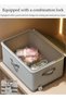 DUNISO 2 Pcs Large Clothes Storage Box，Waterproof Moving Tote Bag，Foldable Storage Containers，With - 3