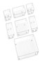 MIXDE 7 Pcs Thick Anti-Slip Clear Durable Plastic Drawer Organizer and Tray Divider Bin Set