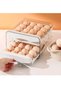 Arabest Double Drawer Storage Box, Stackable Egg Storage Tray