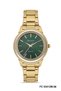 Milan Gold-Colored Metal Strap, Green Dial, Round Case Analog Wristwatch - 2
