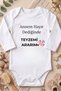"Aunt" Printed Baby Bodysuit—"My Aunt" Themed Funny Design Baby Bodysuit, 100% Cotton, Long-Sleeve - 3