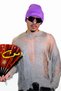 Purple Winter Hat with Offline Embroidery - 3