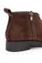 Women's Genuine Leather Zip Detail Casual Boots 5131 COFFEE SUEDE - 5