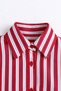 Red, White, and Navy Blue Oversized Shirt - 3