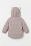 Rabbit Figured Fleece Inside Thick Winter Coat for Girls - 4
