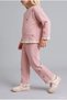 I5584A5BR138 Burgundy Wide-Leg Elastic-Waist Floral Sweatpants for Baby Girls - 3