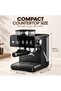 Espresso Coffee Machine with Built-in Coffee Grinder, 1.8L Water Tank, 150g Bean Hopper, Steam Wand for Milk Frothing, Removable Drip Tray, Digital Display, Espresso Maker for Home - 7
