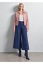 Blue Jeans with Stretch Fabric, Wide-Leg, and Star-Patterned Denim Pants - 8
