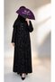 Black Abaya with a Tie-Dye Pattern. - 3