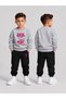 Children's Printed Winter Sweatsuit Top and Bottom Set: 3-Ply Brushed Inside Crew Neck Sweatshirt and Cotton Pants Set
