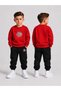 Children's Printed Winter Sweatsuit Top and Bottom Set: 3-Ply Brushed Inside Crew Neck Sweatshirt and Cotton Pants Set