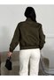 New Season Women's Oversized Mock Neck Double-Pocket Imported Suede Jacket - 5