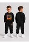 Children's Printed Winter Sweatsuit Top and Bottom Set: 3-Ply Brushed Inside Crew Neck Sweatshirt and Cotton Pants Set