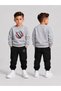 Children's Printed Winter Sweatsuit Top and Bottom Set: 3-Ply Brushed Inside Crew Neck Sweatshirt and Cotton Pants Set