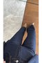Women's Belted Denim Jacket and Wide-Leg Pants Denim Set - 4
