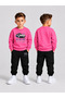Children's Printed Winter Sweatsuit Top and Bottom Set: 3-Ply Brushed Inside Crew Neck Sweatshirt and Cotton Pants Set