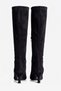 Women's Suede Boots with Zipper, Heeled, and Covered Heel - Venus Black - 5