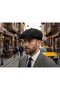 Handcrafted, Luxurious-Looking, Back-Elastic, Easily Adjustable Winter Black Flat Cap - 2