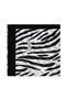 Printed Cotton Scarf - Black / White Zebra Print