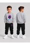 Children's Printed Winter Sweatsuit Top and Bottom Set: 3-Ply Brushed Inside Crew Neck Sweatshirt and Cotton Pants Set