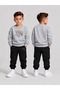 Children's Printed Winter Sweatsuit Top and Bottom Set: 3-Ply Brushed Inside Crew Neck Sweatshirt and Cotton Pants Set