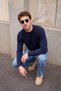 Men's Premium Soft-Textured, Pilling-Resistant Crew Neck Knit Sweater, Navy Blue 27W2018 - 4