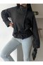Women's Double-Buttoned Mock Neck Belted Short Melton Coat - 8