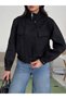 New Season Women's Oversized Mock Neck Double-Pocket Imported Suede Jacket