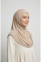 Practical Hijab Sandy Shawl - Ready-to-Wear Turban, Modest Scarf, Prayer Shawl, Light Beige - 3