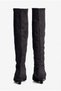 Women's Suede Boots, Pointed Toe, Short, Stiletto Heel, Saskia, Black - 4
