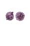 Round crocheted lilac earrings