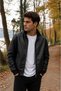 Men's 2-Piece Jacket Set – Double-Pocket Leather Bomber Jacket and Hooded Button-Up Plush Jacket - 2