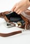 Women's Taba Faux Leather Shoulder Bag with Zipper, Spacious Interior, Stylish Everyday Clutch Bag with Adjustable Strap - 4