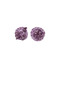 Round crocheted lilac earrings - 6