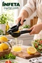 Black Metal Lemon Squeezer, 20.5 cm Manual Citrus Juicer, Handheld Lemon Squeezer - 5