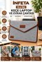15.6-Inch Gray Velcro-Closure Felt Laptop and Document Bag, Notebook Computer Carrying Case