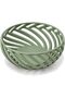 Spiral Lattice Decorative Bowl, 23 cm Modern Geometric Centerpiece for Dining Table, Sage Green